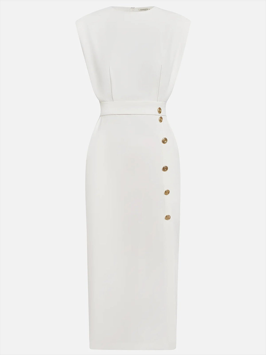 Women's Sleeveless Button-Front Midi Dress