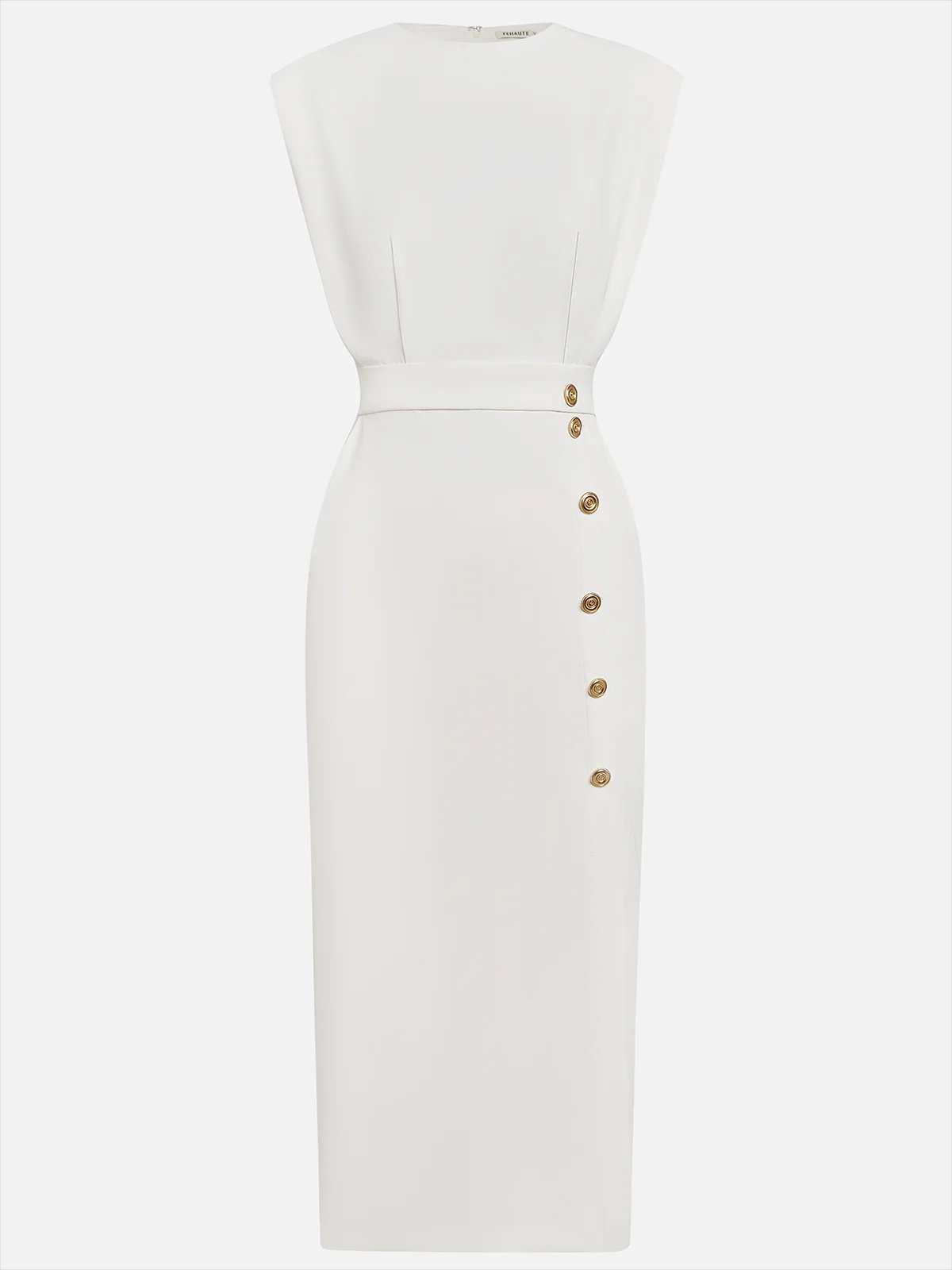 Women's Sleeveless Button-Front Midi Dress