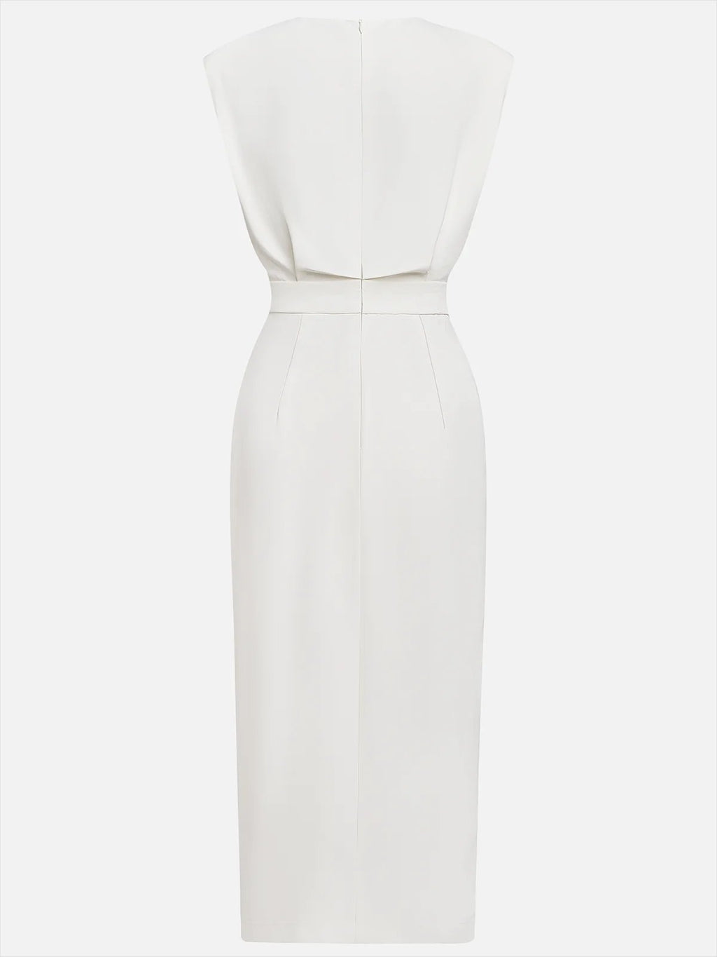 Women's Sleeveless Button-Front Midi Dress