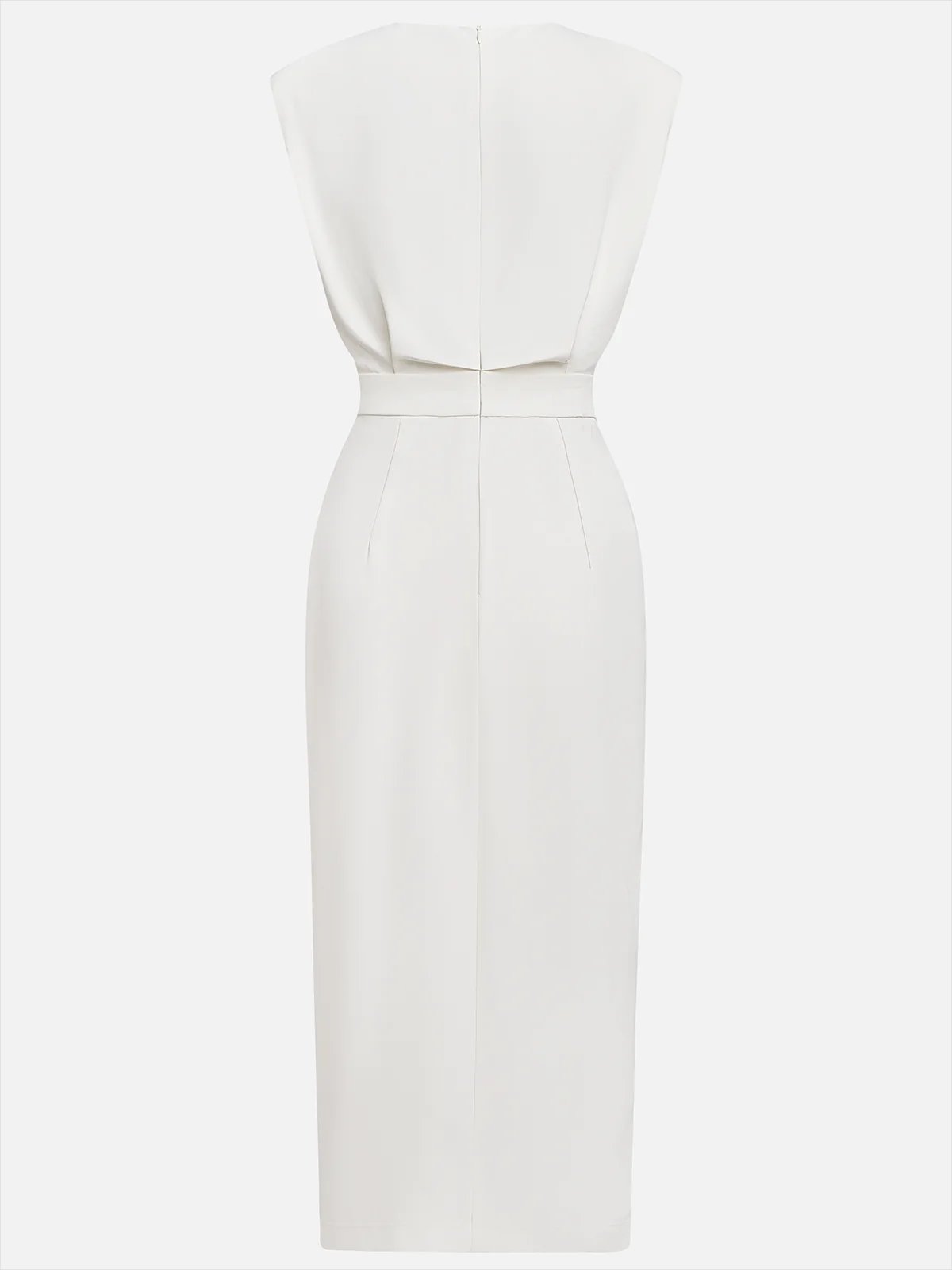 Women's Sleeveless Button-Front Midi Dress