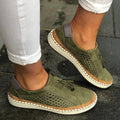 Women's Slip-On Sneakers Perforated Breathable Comfort - Green