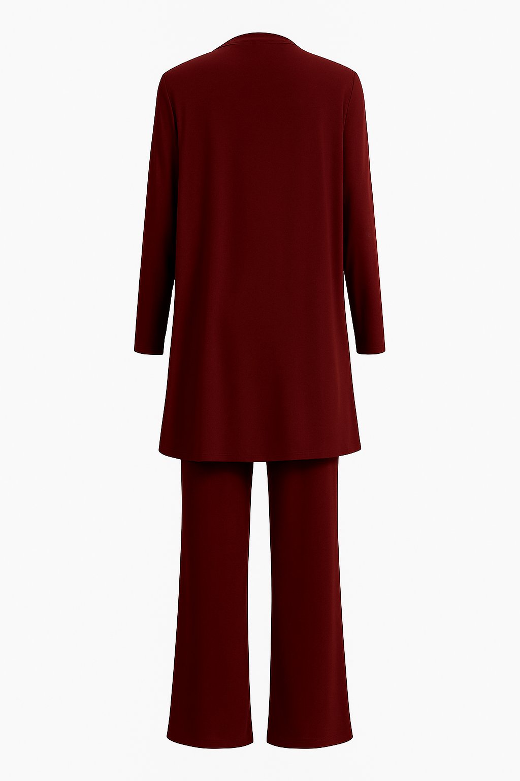 Women's Three-Piece Longline Cardigan Tank Wide-Leg Pants Set