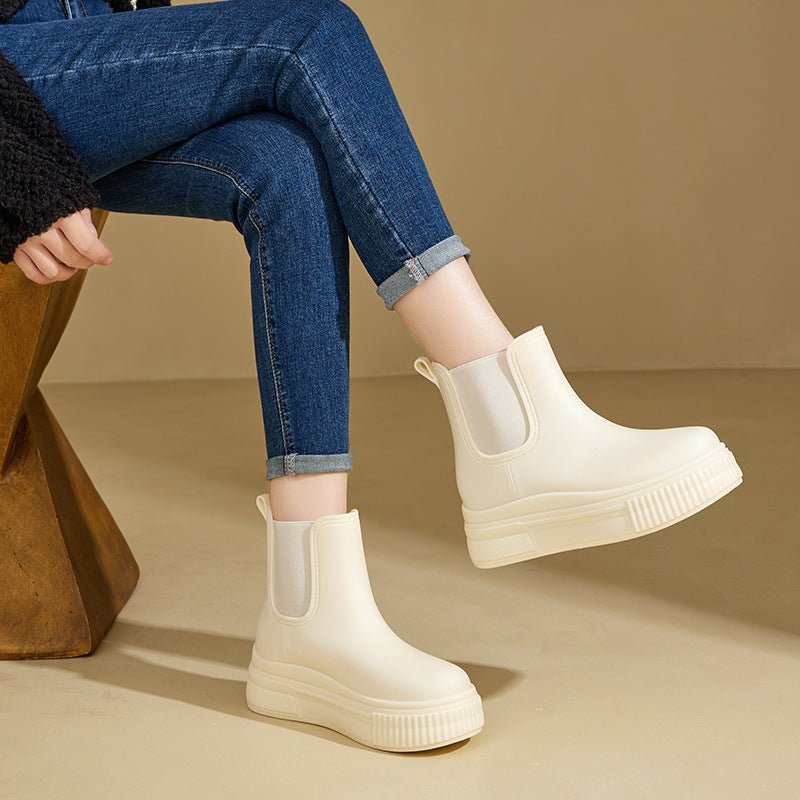 Women's Waterproof Boots Chelsea Platform Rain