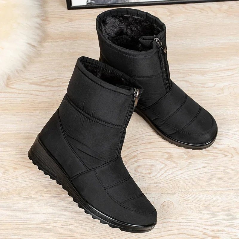 Women's Waterproof Boots Quilted Winter Snow Ankle