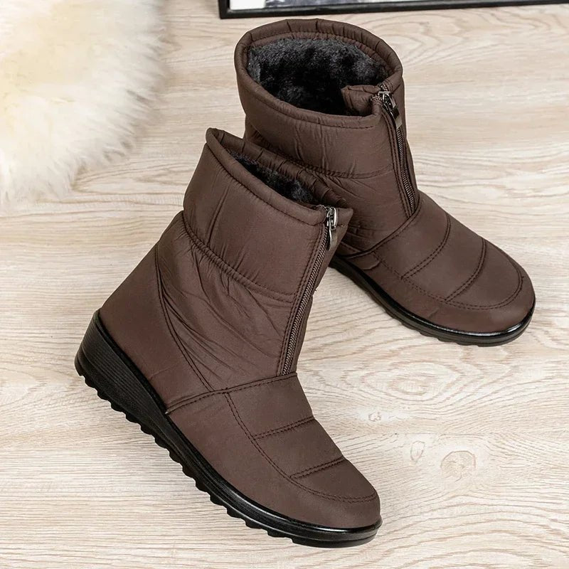 Women's Waterproof Boots Quilted Winter Snow Ankle