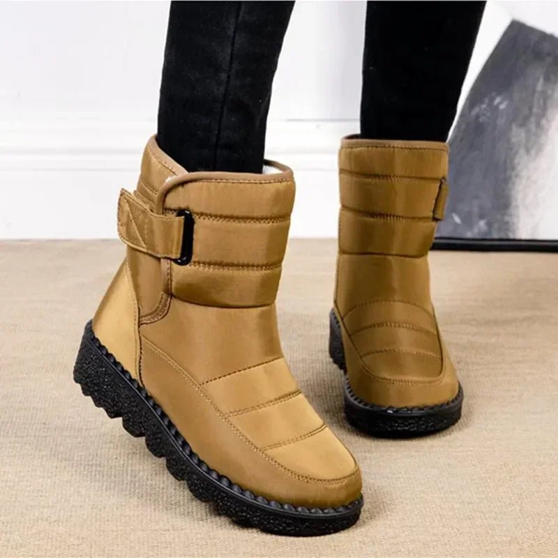 Women's Waterproof Boots Quilted Winter Snow Ankle