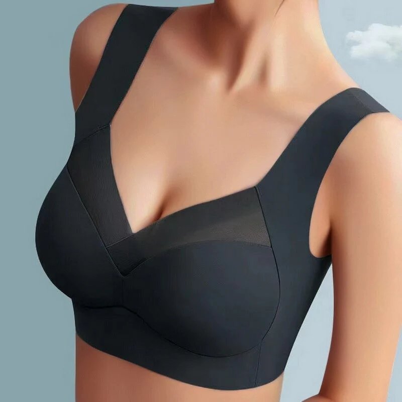 Women's Wireless Sports Bra V-Neck Molded Cup