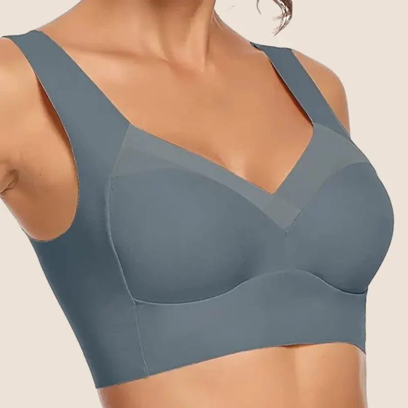 Women's Wireless Sports Bra V-Neck Molded Cup